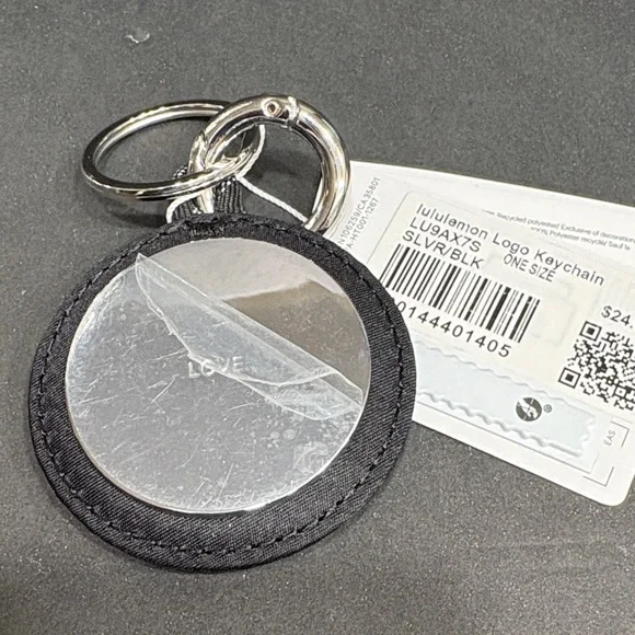 lululemon athletica Black and Silver Logo Keychain - Picture 5 of 6